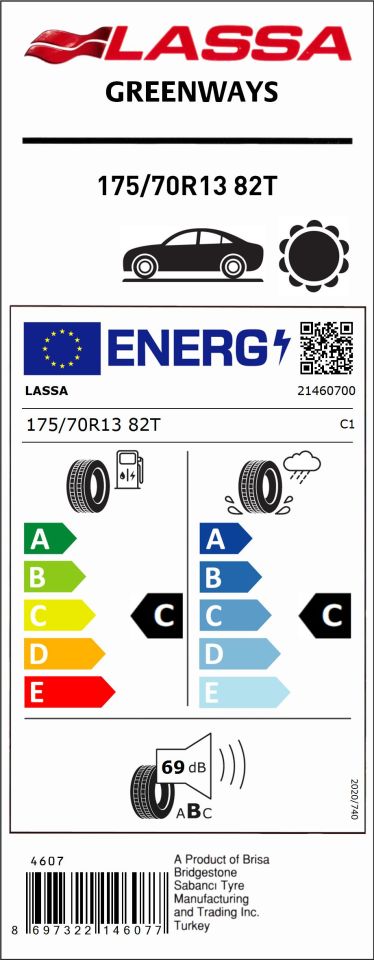 175/70R13 82T GREENWAYS