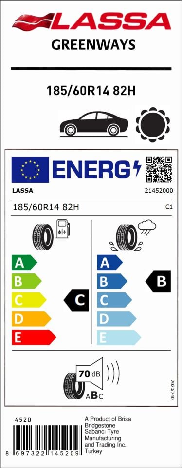 185/60R14 82H GREENWAYS