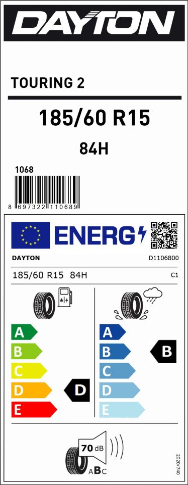 185/60R15 84H TOURING 2