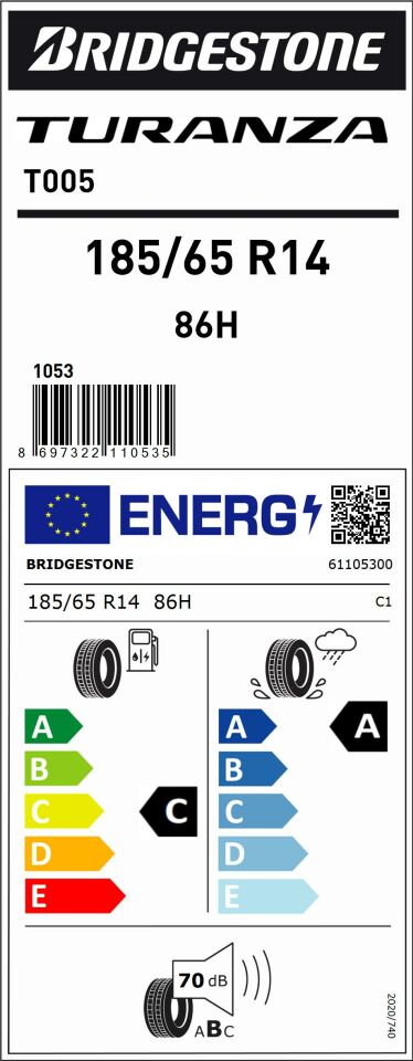 185/65R14 86H T005