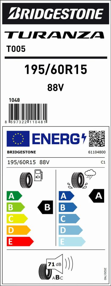 195/60R15 88V T005