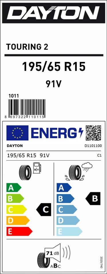 195/65R15 91V TOURING 2