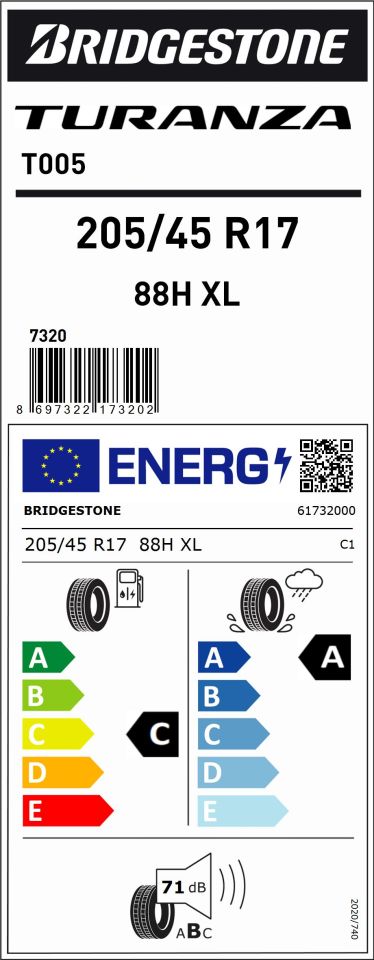 205/45R17 88H XL T005