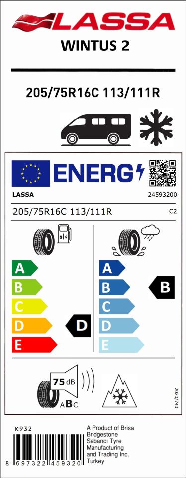 205/75R16C 113/111R WINTUS 2