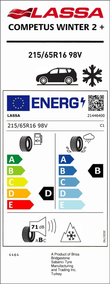215/65R16 98V COMPETUS WINTER 2 +