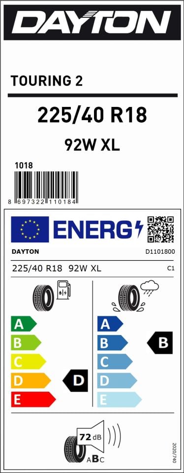 225/40R18 92W XL TOURING 2