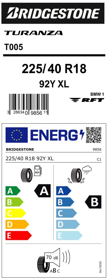 225/40R18 92Y XL T005 RFT