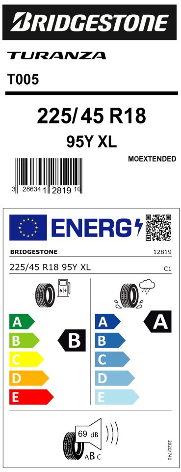225/45R18 95Y XL T005 EXT
