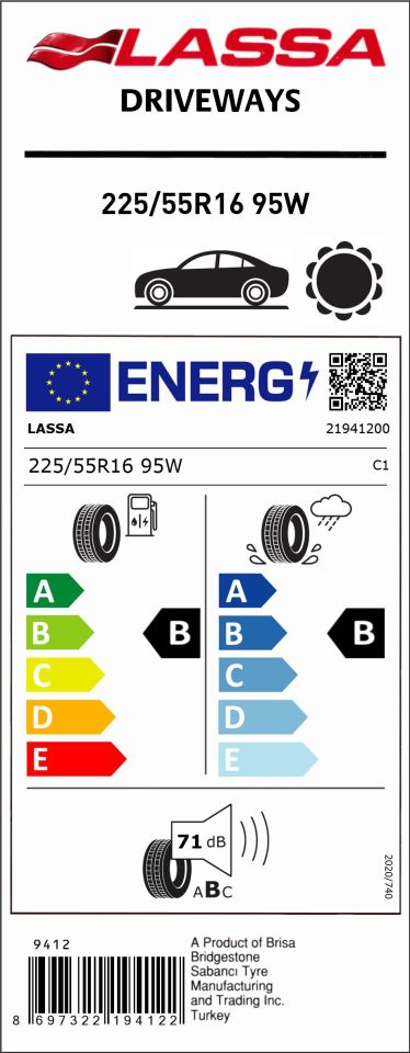 225/55R16 95W DRIVEWAYS