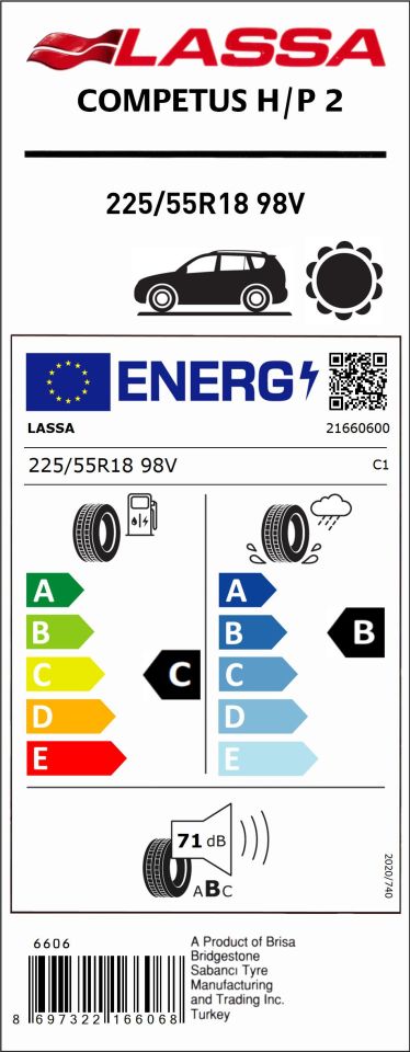 225/55R18 98V COMPETUS H/P 2