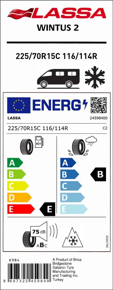 225/70R15C 116/114R WINTUS 2