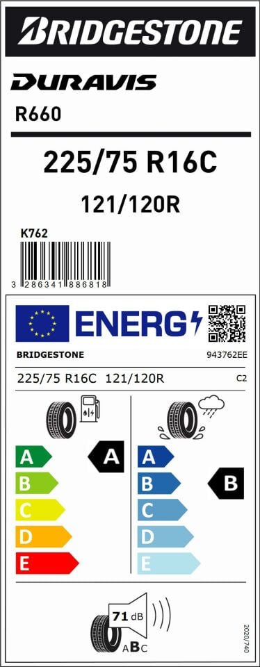 225/75R16C 121/120R R660 DURAVIS