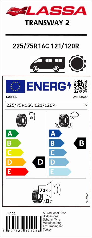 225/75R16C 121/120R TRANSWAY 2