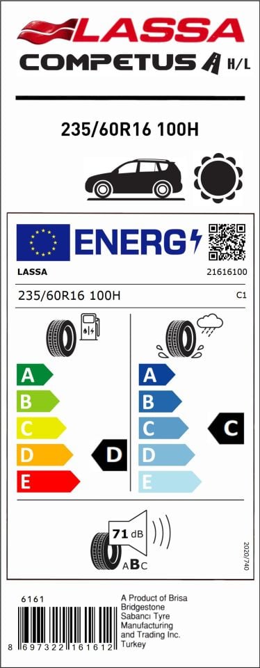 235/60R16 100H COMPETUS H/L