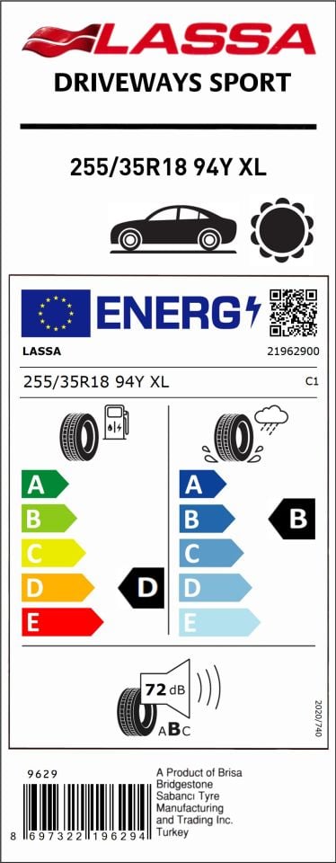 255/35R18 94Y XL DRIVEWAYS SPORT