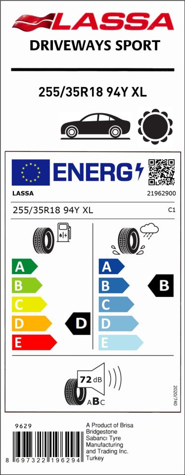 255/35R18 94Y XL DRIVEWAYS SPORT