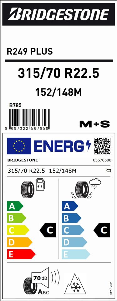 315/70R22.5 154L/152M R249+