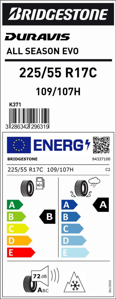 225/55R17C 109/107H DURAVIS A/S EVO